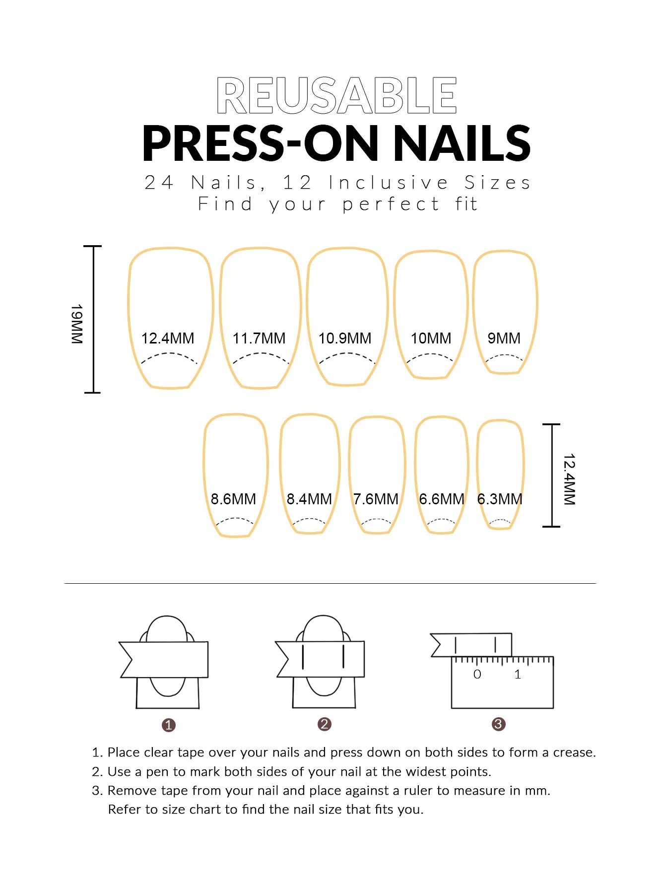 French False Nail for Women Coffin White Tips Artificial Nail with Star Pattern for Women and Girl Nail Salon at Home Portable