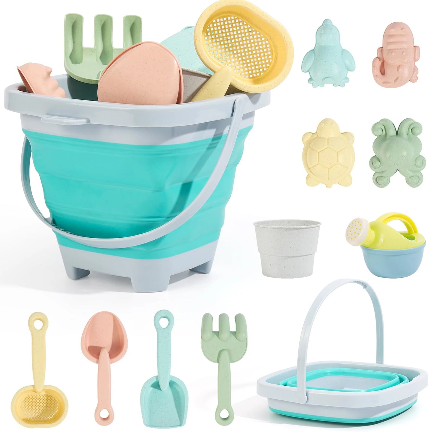 Kids Beach Bucket Shovel Sand tools Set Multifunctional Digging Sand Bucket Shovel Toys for Baby Outdoor Beach Park Toys