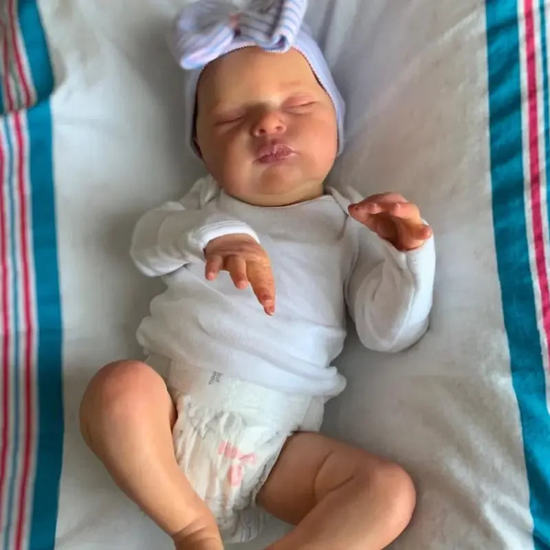 21inch 52cm Already Painted Finished Reborn Baby Doll Laura Handmade Reborn Preemie Baby Newborn Kids Toy Figure Gift Girl Dolls