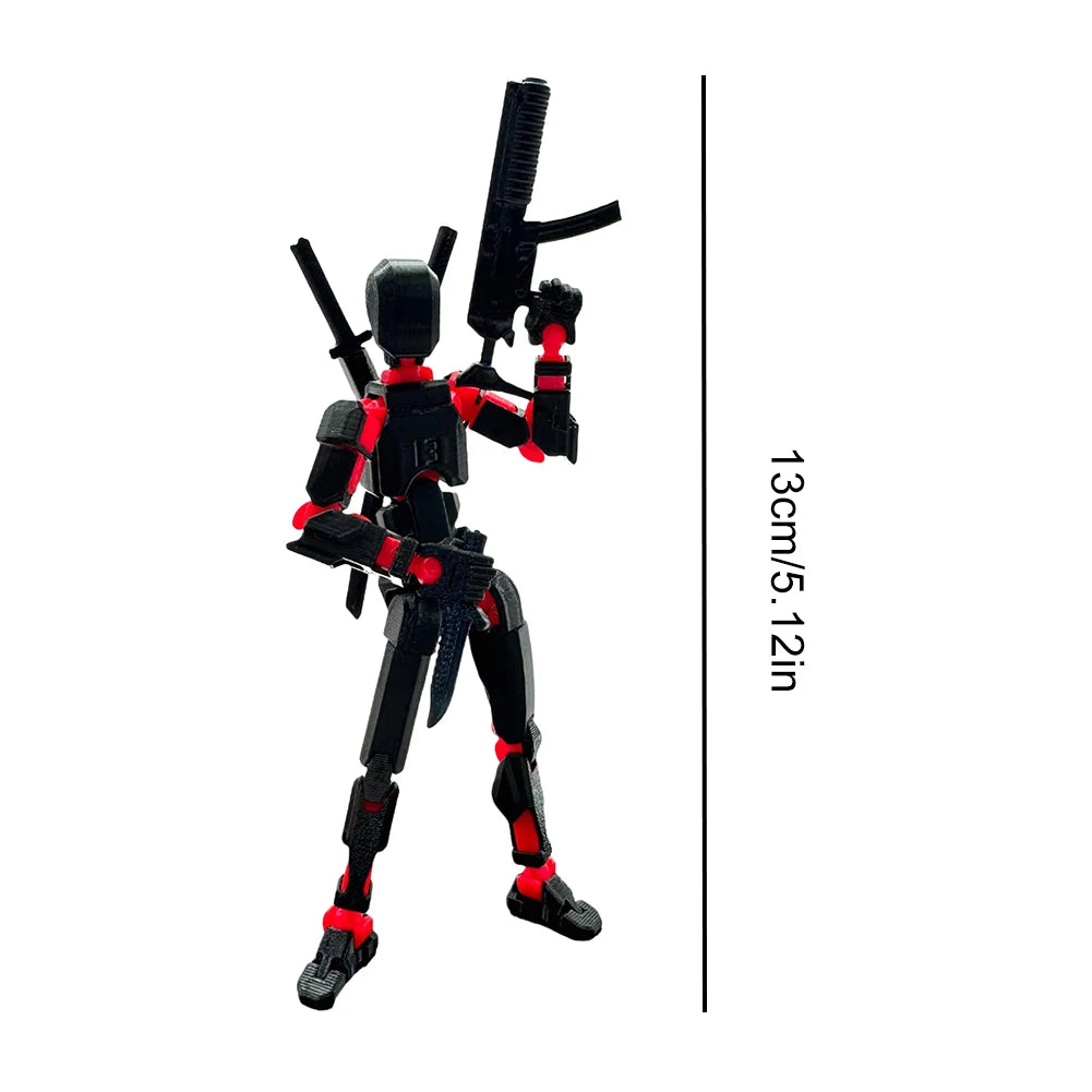 13 Robot Action Figure with Multiple Accessories Multi-Jointed Action Figures Action Figure Dummy Desk Decoration Gifts for Him