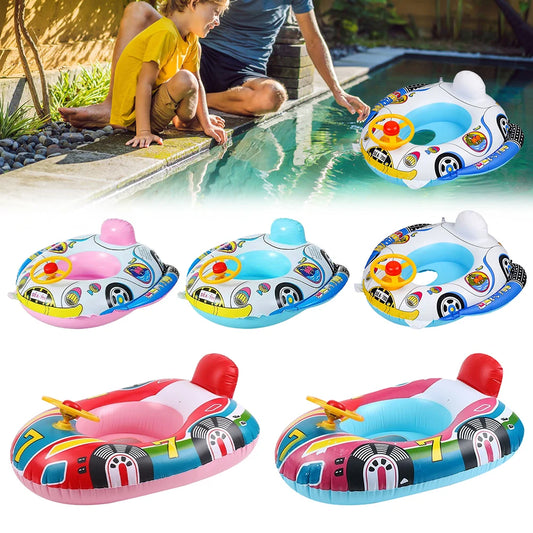 Toddler Swimming Pool Float Seat Boat PVC Baby Swim Float Rings Water Pool Swim Aid  Kids Water  for Girls Boys 3-5 Years