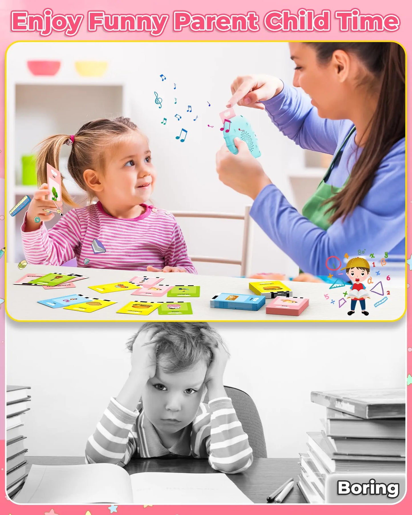Talking Flash Cards for Toddler Girls Toys Age 2-5, Speech Therapy Toys 224 Sight Words Speech Therapy Toys