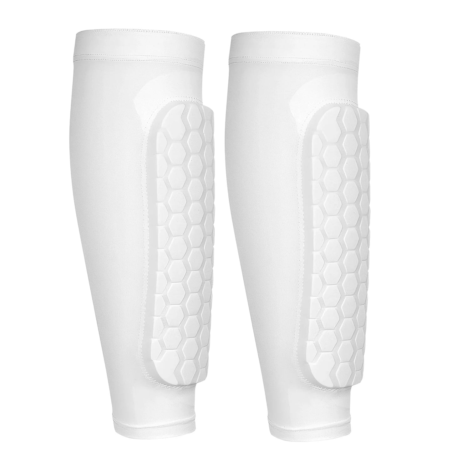 Shin Defender with Honeycomb Pads Soccer Shin Pads Ergonomic Lightweight Calf Protective Gear for Boys Girls Men Women
