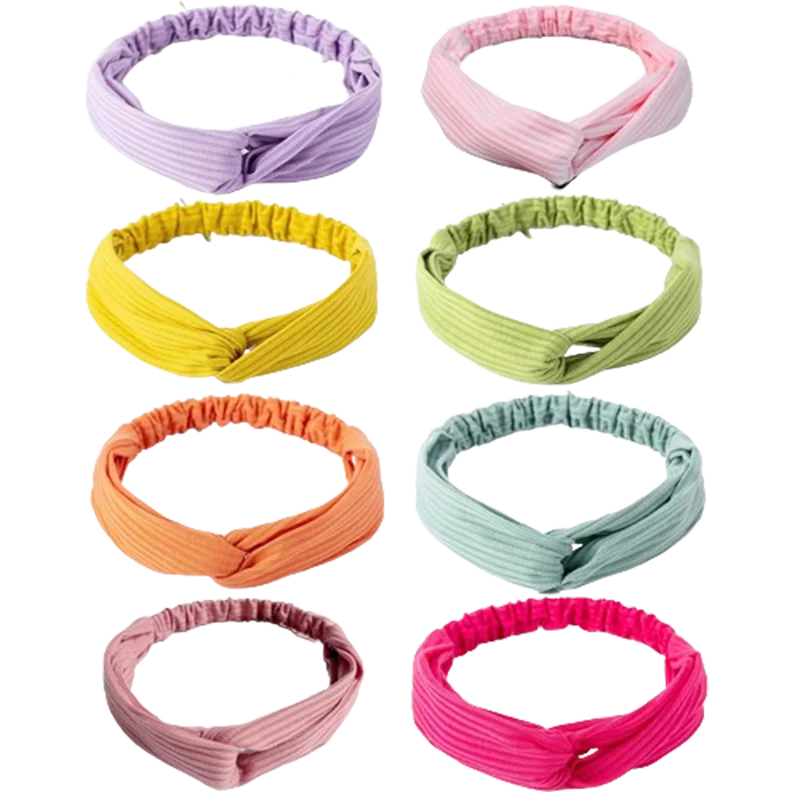 Face wash headband, yoga exercise headband, headband, cross knit thread headband, hair accessory set of 8 pieces