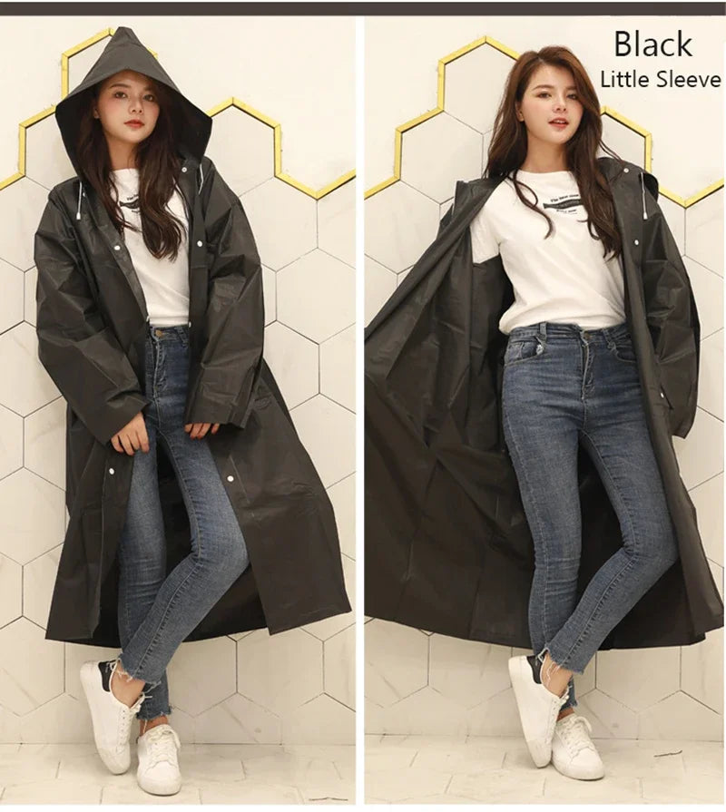 Raincoat Women Men Impermeable Thickened Waterproof Raincoat Tourism Outdoor Hiking Rain Poncho Raincoat Hooded Rain Coat