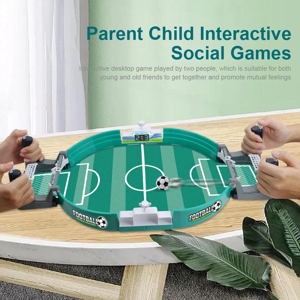 Mini Table Soccer Game Easy Installation Interactive Soccer Game Safe Sturdy Real Football Field Games for Children Party Gifts