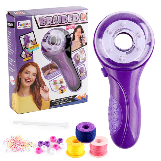 Hair Braider Machine Automatic Hair Braider Salon  with Hair Hook Rubber Band Electric Hair Braider Funny Gift for Teen Girls