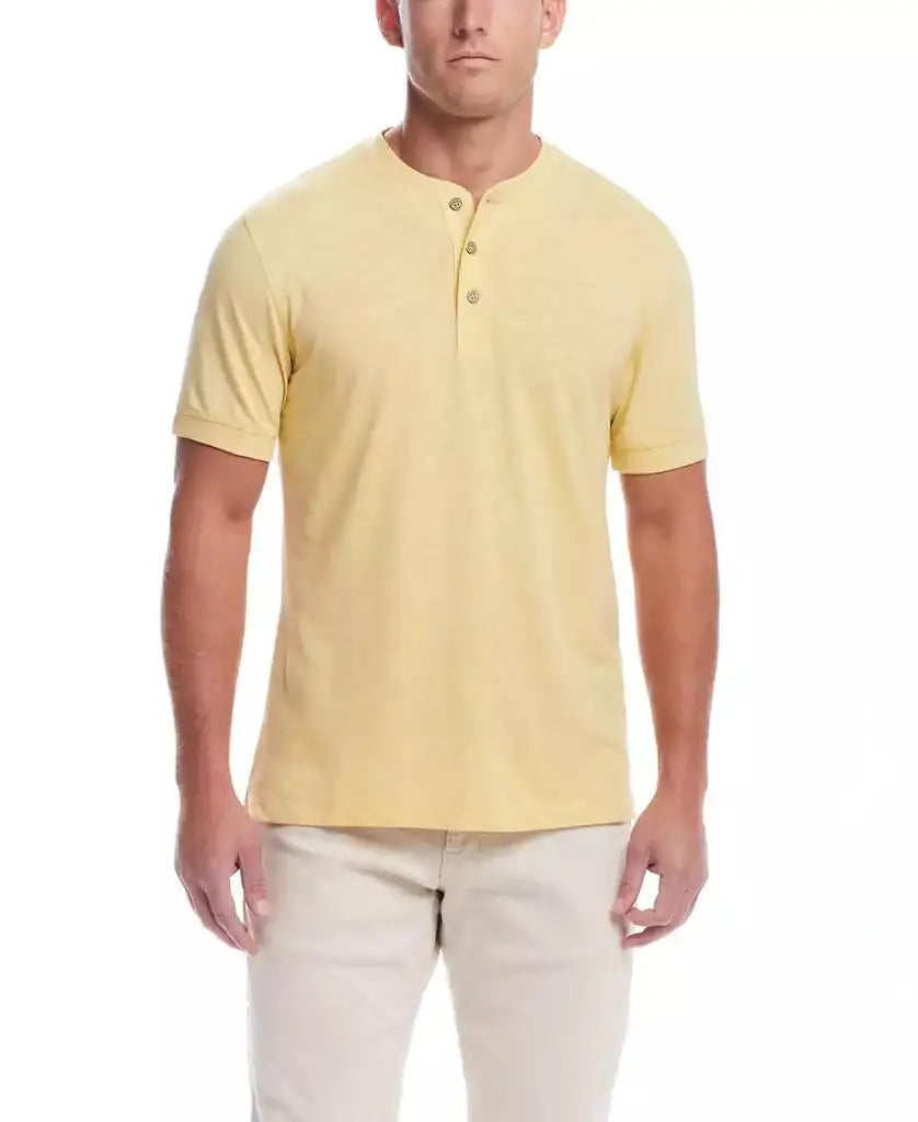 Weatherproof Vintage | Men's Short Sleeve Melange Henley Shirt